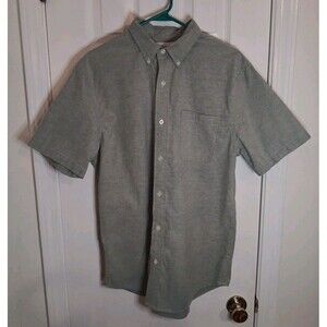Mens Saddlebred Button Down Medium Shirt Gray Classic Fit